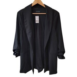 New with Tags Dakota Blue Black Open Front Blazer – Size XL – Classic & Chic